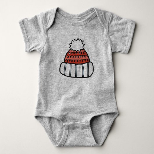 Kerst en winter Design Baby Jersey Bodysuit (Voorkant)