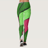 Kerst en winter gebreid patroon leggings (Achterkant)