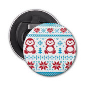 Kerst- en winterbreiwerk button flesopener (Voorkant)