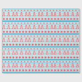 Kerst- en winterbreiwerk cadeaupapier (Vlak)