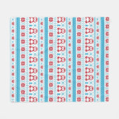 Kerst- en winterbreiwerk fleece deken (Voorkant (Horizontaal))