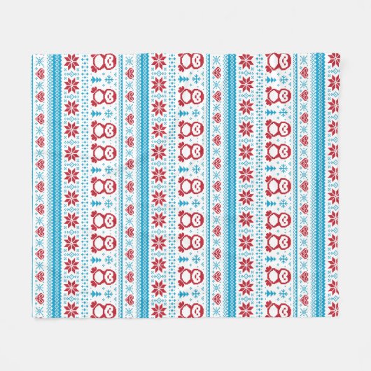 Kerst- en winterbreiwerk fleece deken (Voorkant (Horizontaal))