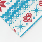Kerst- en winterbreiwerk fleece deken (Hoek)