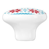 Kerst- en winterbreiwerk keramische knop (Zijkant)