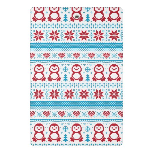 Kerst- en winterbreiwerk mini klembord (Achterkant)