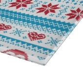 Kerst- en winterbreiwerk snijplank (Hoek)