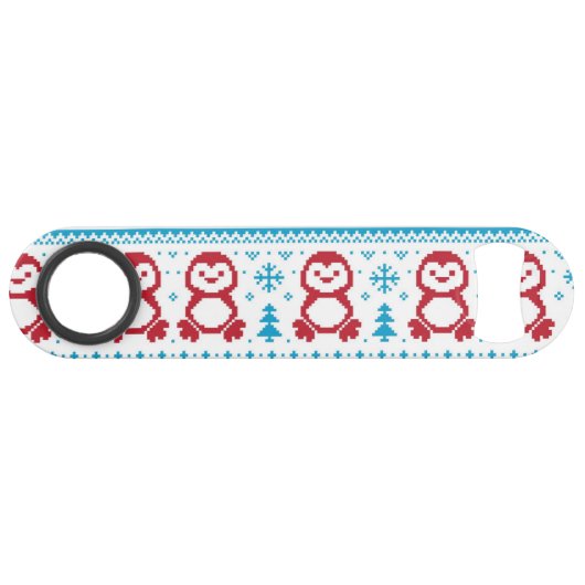 Kerst- en winterbreiwerk speed flessenopener (Voorkant (Horizontaal))