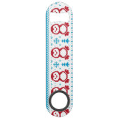 Kerst- en winterbreiwerk speed flessenopener (Achterkant)