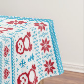 Kerst- en winterbreiwerk tafelkleed (Voorbeeld)