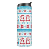 Kerst- en winterbreiwerk thermosbeker (Gedraaid links)