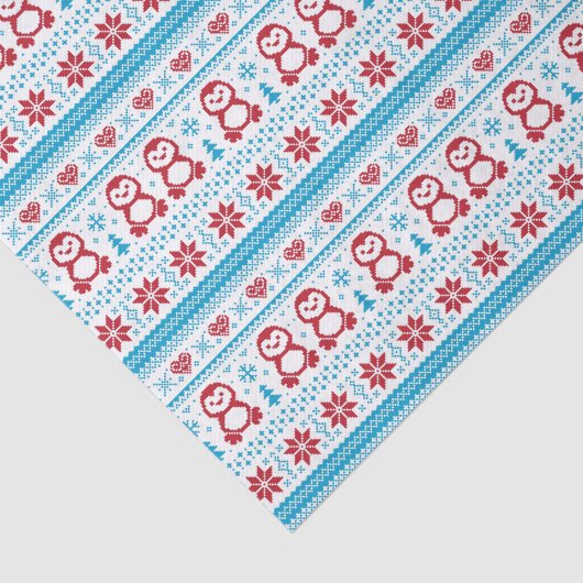 Kerst- en winterbreiwerk tissuepapier (Detail)