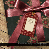 Kerst en Yule Zegeningen Custom Red Holiday Cadeaulabel