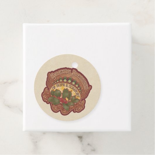 Kerst en Yule Zegeningen Stijl Labels (In situ)