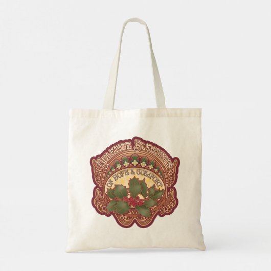 Kerst en Yule zegeningen  stijl Tote Bag (Achterkant)