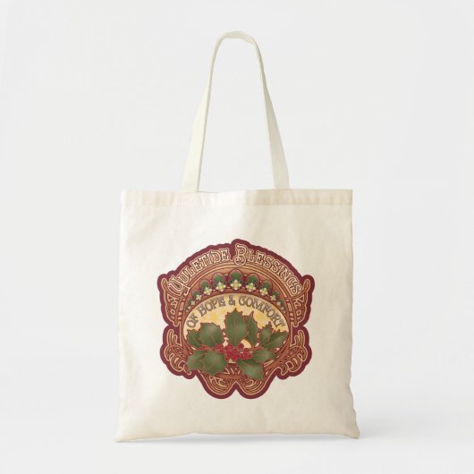 Kerst en Yule zegeningen stijl Tote Bag (Voorkant)