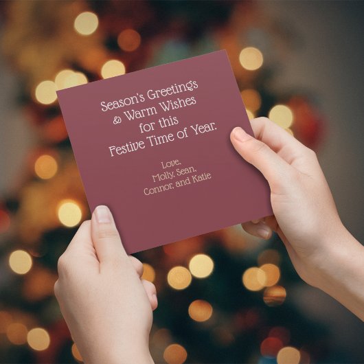 Kerst en Yule Zegeningen Vakantie Kaart