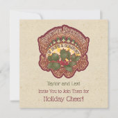 Kerst en Yule Zegeningen Vakantie Uitnodiging (Voorkant)