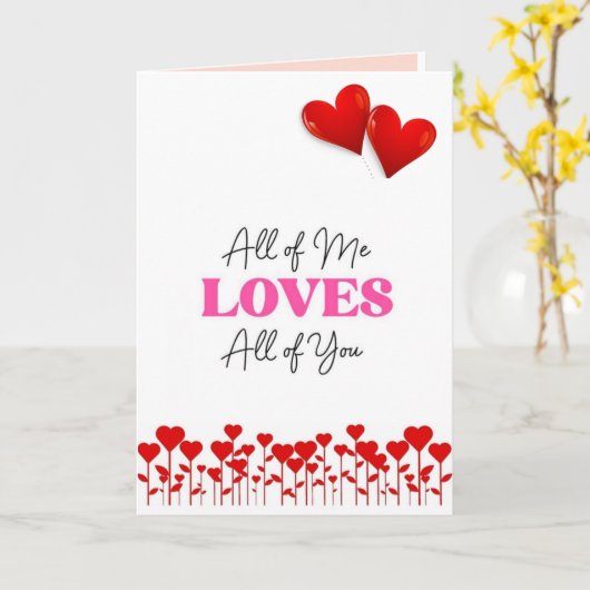 KERST EN ZEG 'IK HOU VAN JE' KAART (Gele Bloem)