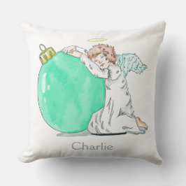 Kerst Engel aangepaste naam gooien kussens