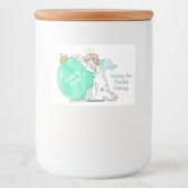 Kerst Engel aangepaste tekst voedsel labels Voedselcontainer Etiket (Voorkant)