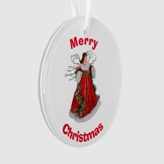Kerst Engel Acryl Ornament (voorkant)