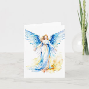 Kerst Engel B - Waterverven & Pen Kaart