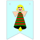 Kerst Engel Bell Bunting Vlaggen Vlaggetjes (Tweede vlag)