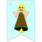 Kerst Engel Bell Bunting Vlaggen Vlaggetjes (Eerste vlag)