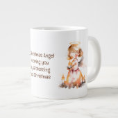 Kerst Engel Blessing Grote Koffiekop (Voorkant rechts)