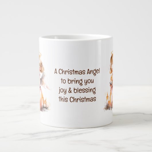 Kerst Engel Blessing Grote Koffiekop (Voorkant)
