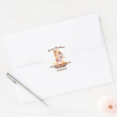 Kerst Engel Blessing Ronde Sticker (Envelop)