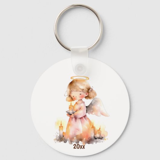 Kerst Engel Blessing Sleutelhanger (Achterkant)