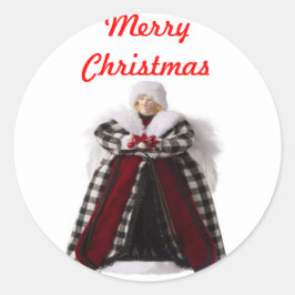 Kerst Engel Envelope Seals Ronde Sticker