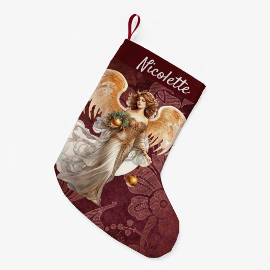 Kerst Engel Gepersonaliseerd Kleine Kerstsok (Voorkant (Hangend))