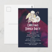 Kerst Engel Herder met Lambs Dinner Party Briefkaart (Voorkant / Achterkant)