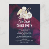 Kerst Engel Herder met Lambs Dinner Party Briefkaart (Voorkant)