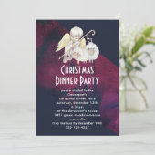Kerst Engel Herder met Lambs Dinner Party Kaart (Staand voorkant)