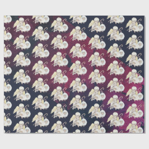 Kerst Engel Herder met Lambs Patroon Cadeaupapier