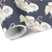 Kerst Engel Herder met Lambs Patroon Cadeaupapier (Rol Hoek)