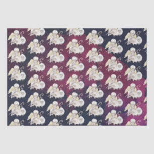 Kerst Engel Herder met Lambs Patroon Tissuepapier