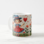 Kerst engel kind koffiemok (Voorkant links)