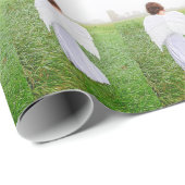 Kerst Engel Meisje Wit Groen Vakantie Cadeaupapier (Rol Hoek)