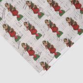 Kerst Engel  Religie Victoriaans Meisje Tissuepapier (Detail)