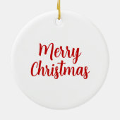 Kerst Engel Rode Hart Liefde Vrede Joy Naam Gift Keramisch Ornament (Achterkant)