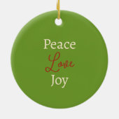 Kerst Engel Rood Groene Holly Krans Jaar 2024 Keramisch Ornament (Achterkant)