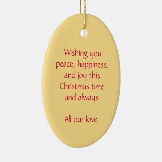 Kerst engel rust, geluk rood ornament (Rechts)