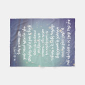 Kerst Engel Schrift Fleece Deken (Voorkant (Horizontaal))