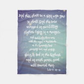 Kerst Engel Schrift Fleece Deken (Voorkant)