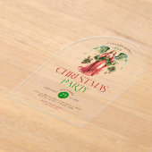 Kerst engel typografie kerstfeest in acryl uitnodigingen (Laagn)