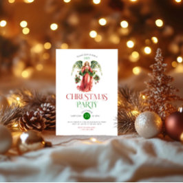 Kerst engel typografie kerstfeest in kaart